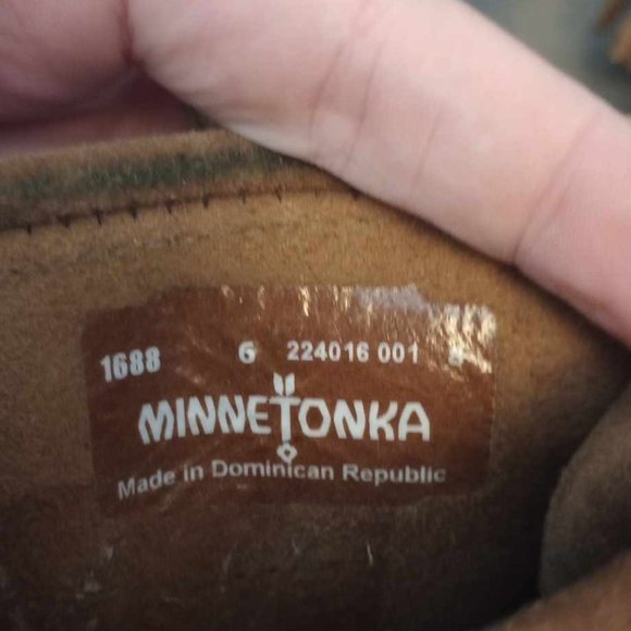 Minnetonka Women's Calf Hi 2-Layer leather Fringe Boot Size 6 - Picture 7 of 7